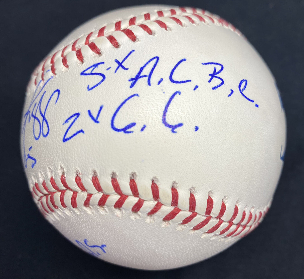Wade Boggs HOF 05 Hits Signed Stat Baseball PSA/DNA Holo Only