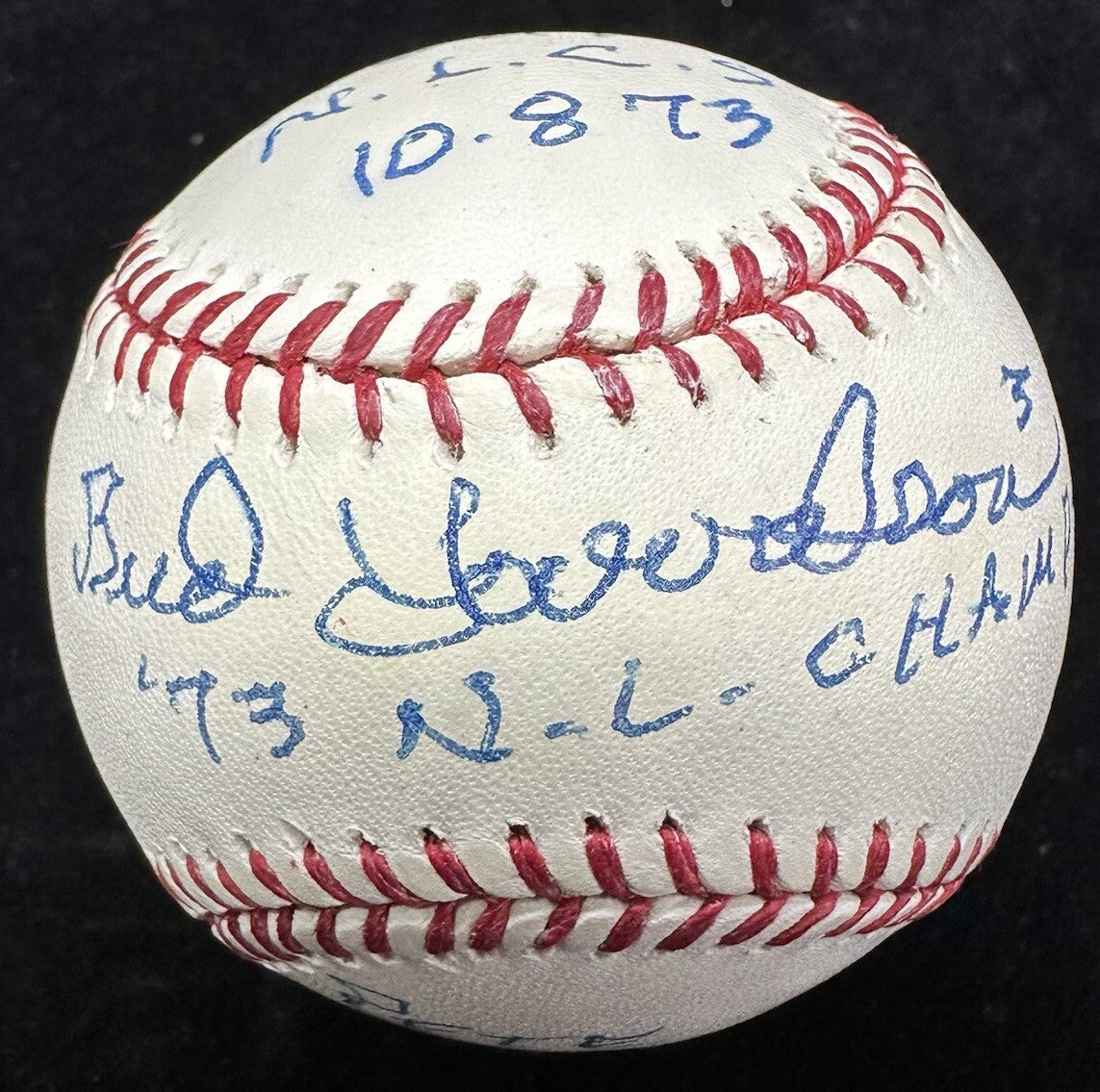 Bud Harrelson The Fight Signed Baseball JSA