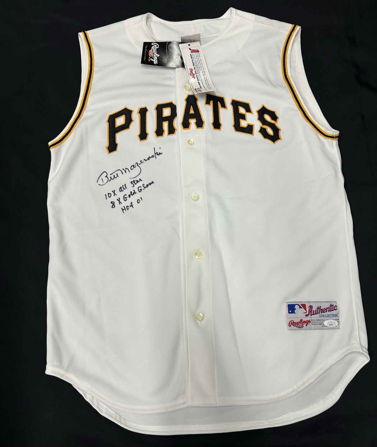 Bill Mazeroski Signed Authentic Rawlings Pirates Jersey JSA