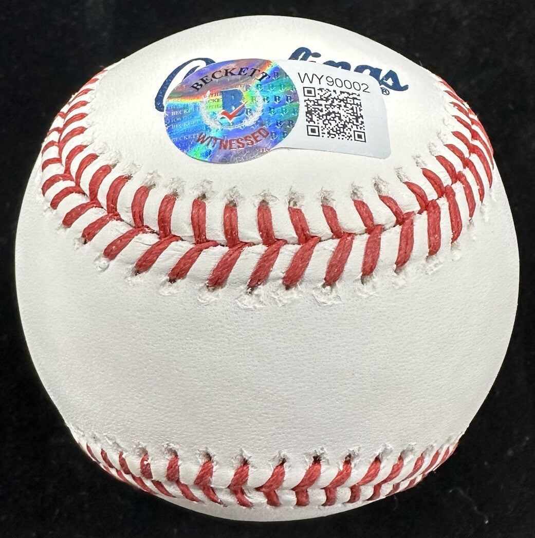 Larry Walker HOF 2020 Signed Hall Of Fame Logo Baseball Beckett BAS