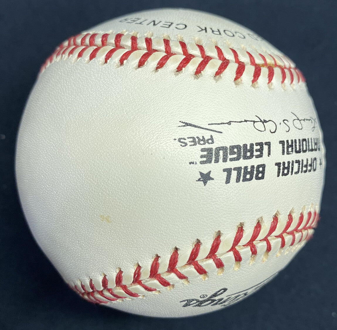 Warren Spahn 35 HR Signed Baseball JSA