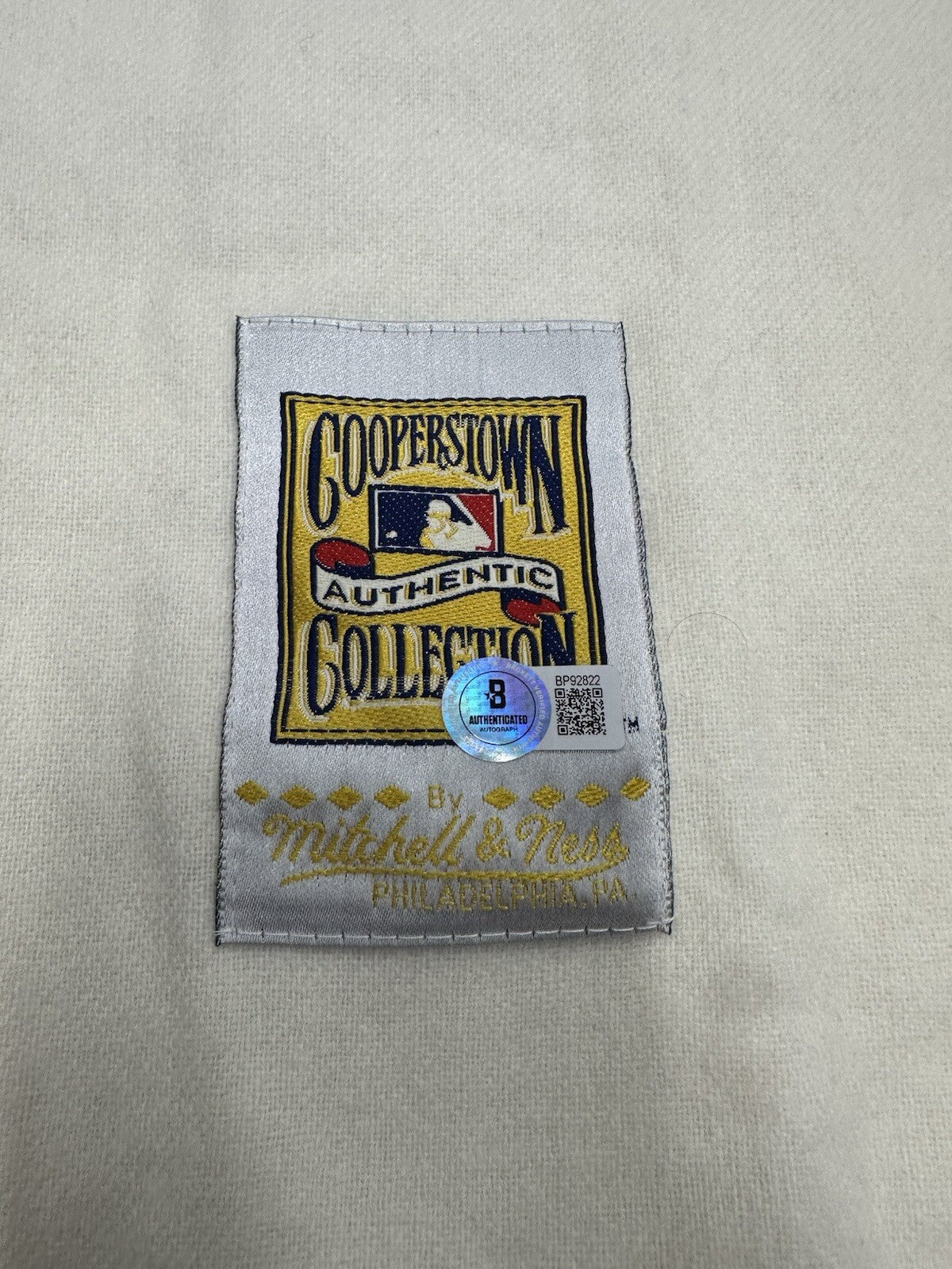 Willie McCovey Stat Signed Authentic Giants Mitchell Ness Jersey BAS