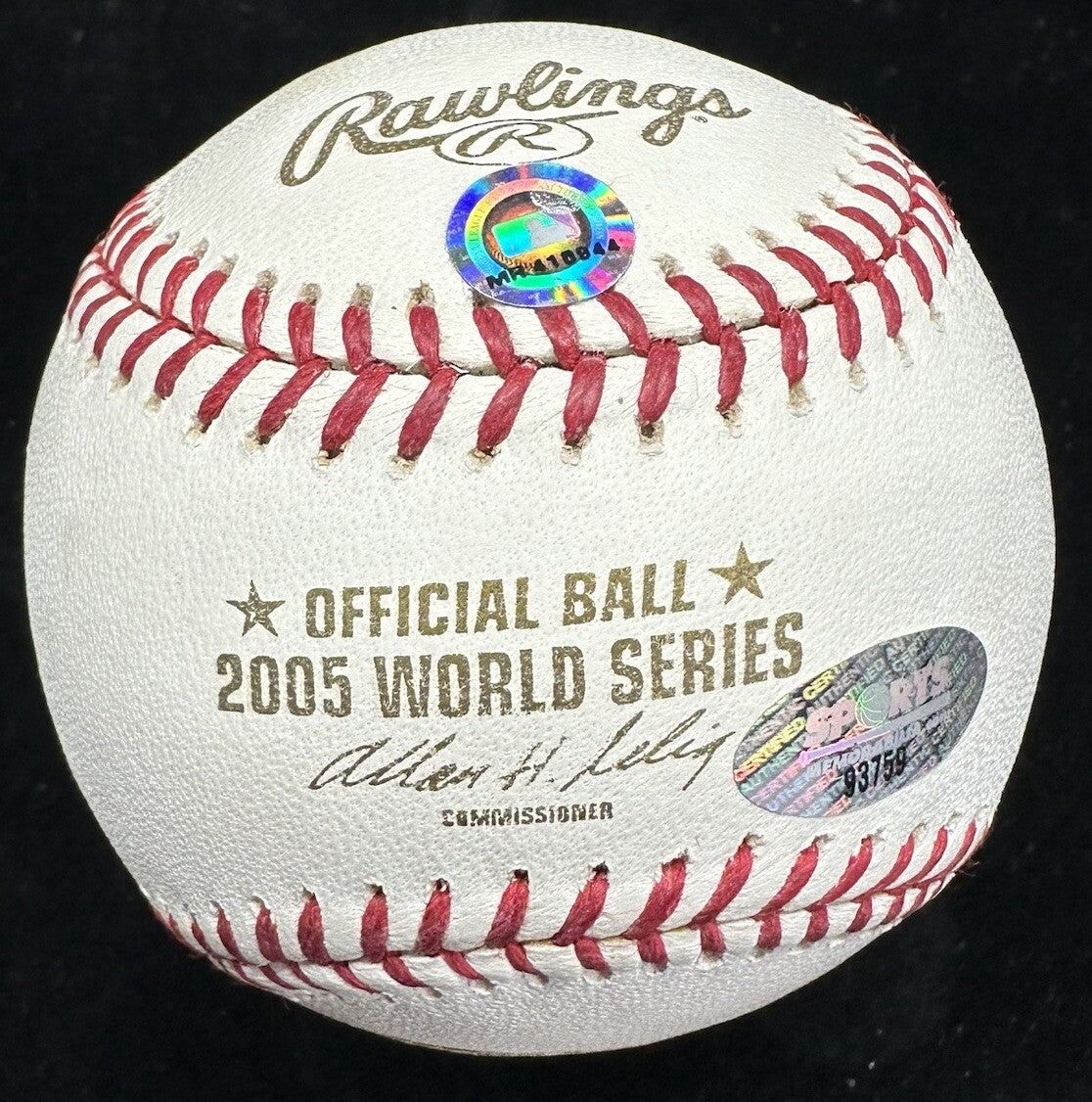 Jermain Dye WS MVP Signed 2005 World Series Logo Baseball MLB Holo
