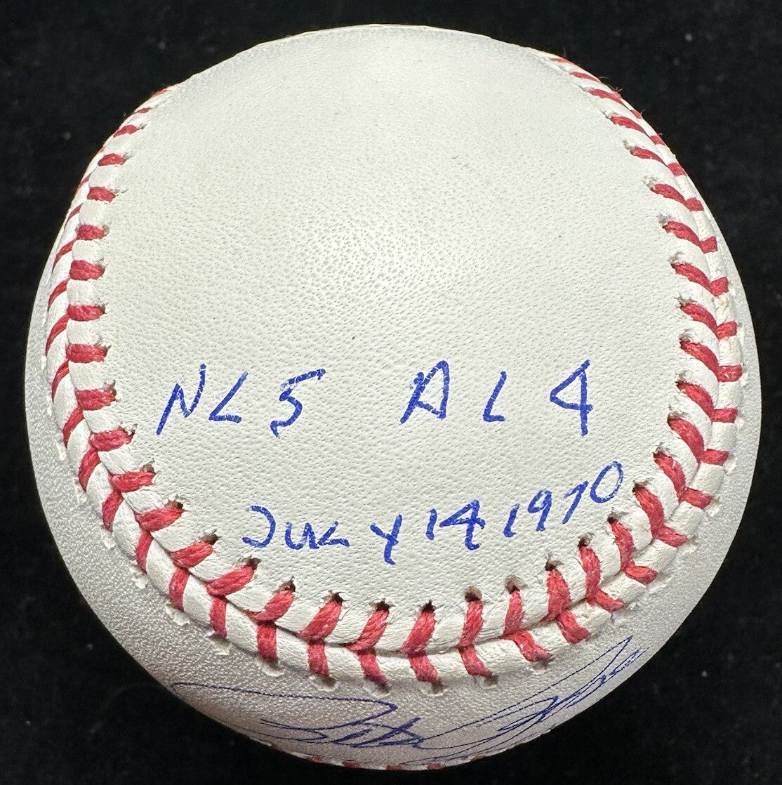 Pete Rose 1970 ASG GW Run Signed Story Stat Baseball JSA