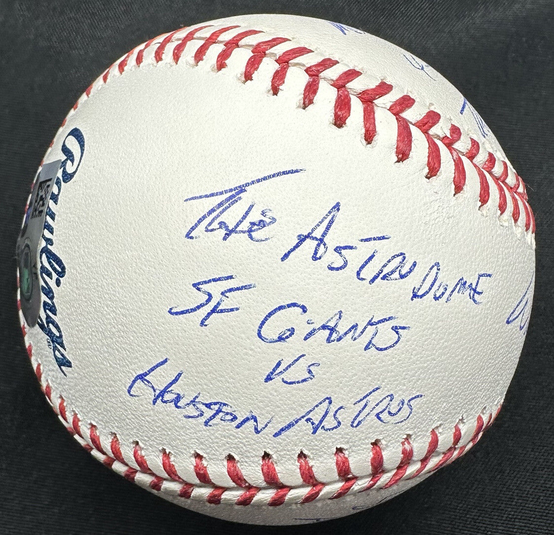 Will Clark MLB Debut Signed Stat Baseball MLB Holo