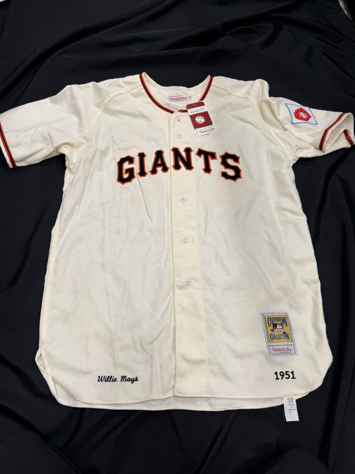 Willie Mays Signed Authentic New York Giants M&N Jersey PSA/DNA LOA