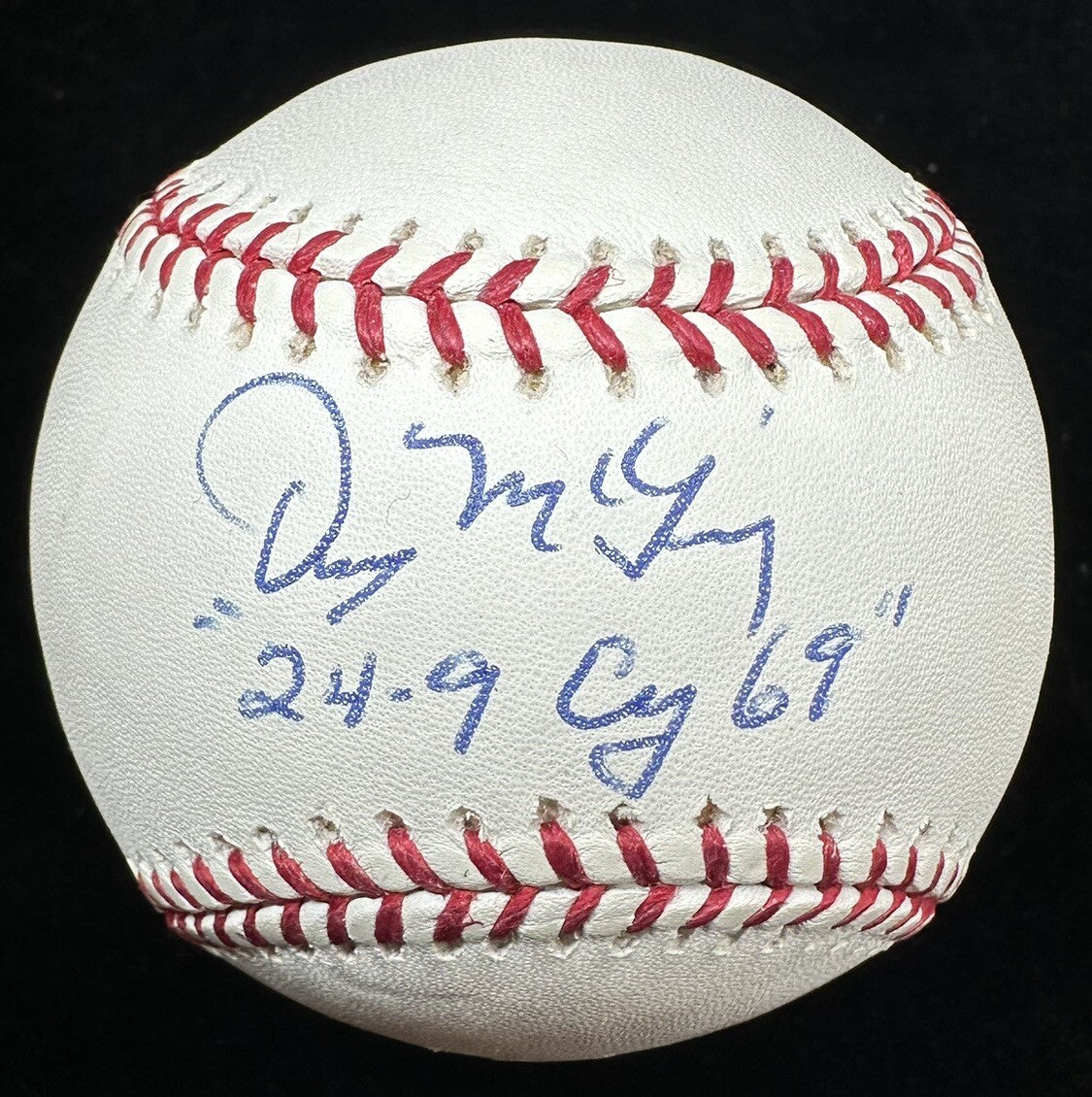 Denny McLain 24-9 CY 69 Signed Baseball JSA