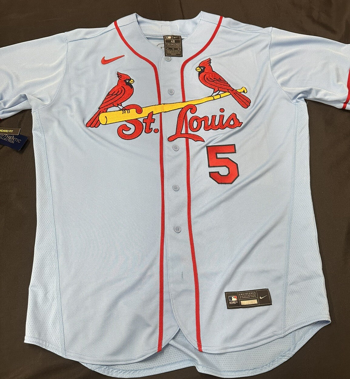 Albert Pujols Authentic St. Louis Cardinals Nike Flex Base Blue Alternate Jersey