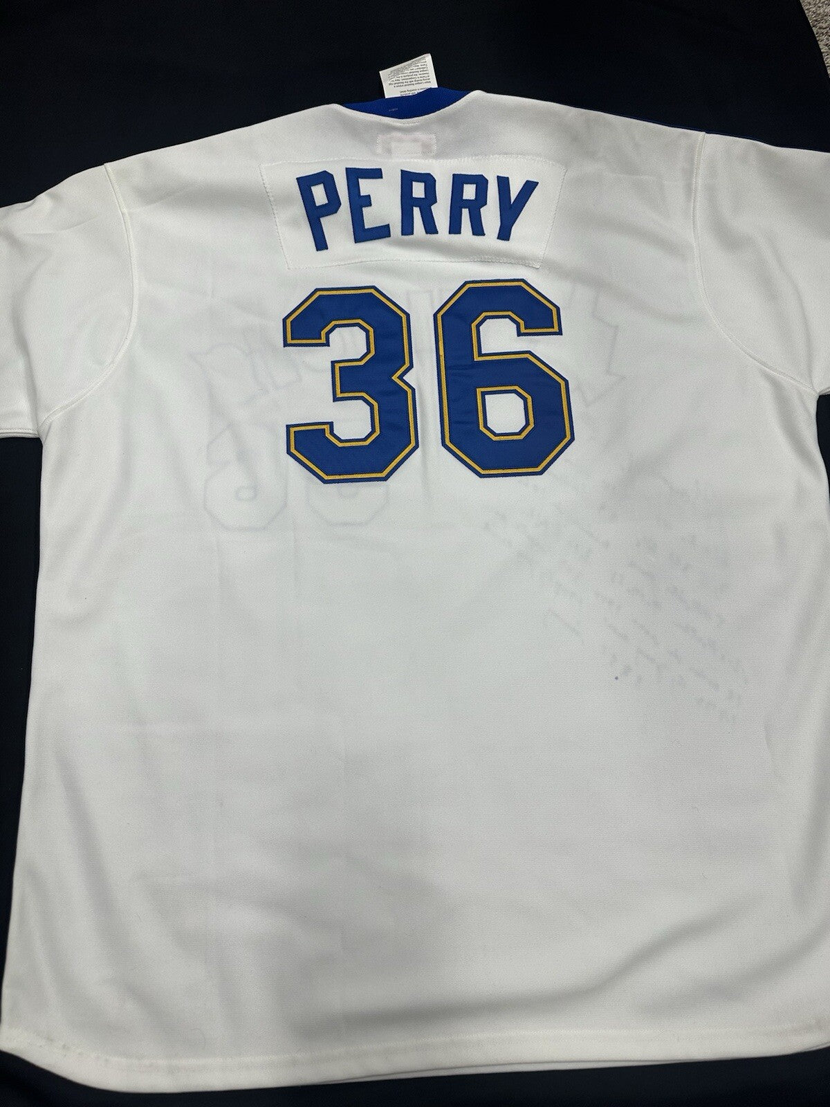 Gaylord Perry Signed Authentic Mariners Mitchell Ness Stat Jersey JSA Beckett