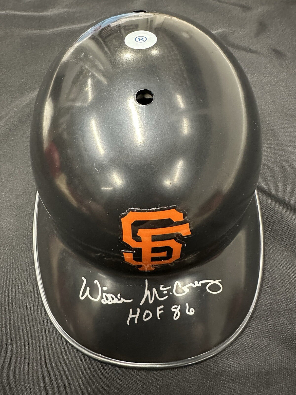 Willie McCovey HOF 86 Signed Authentic Giants Batting Helmet JSA