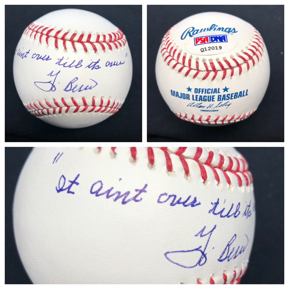 Yogi Berra Yogism (8) Inscription Signed Baseball Collection PSA JSA HOF Yankees