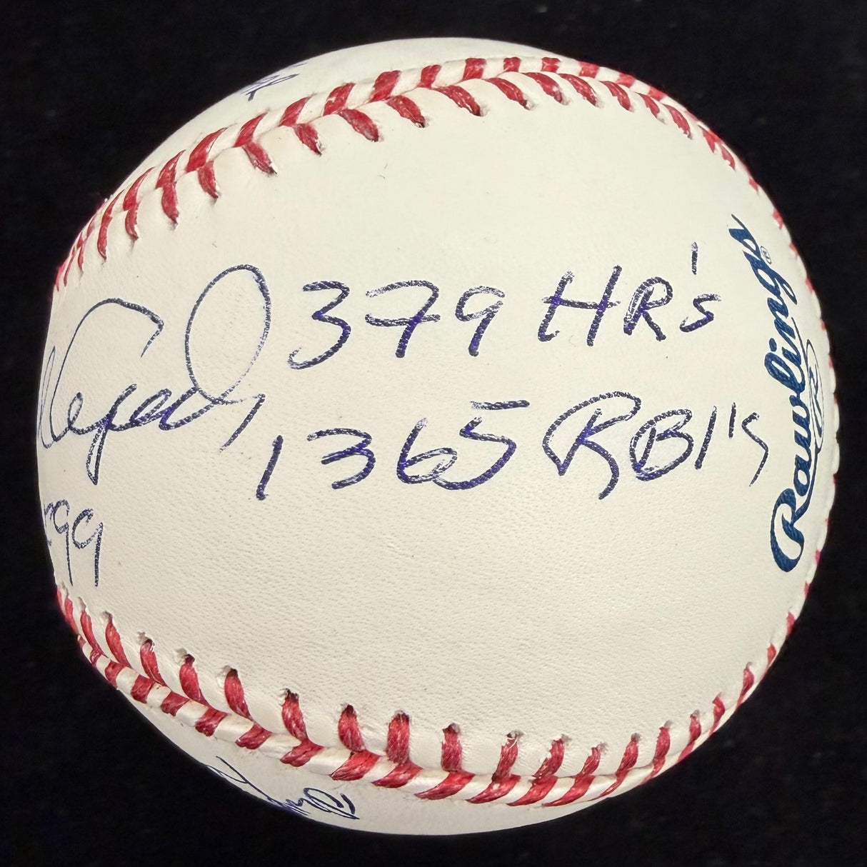 Orlando Cepeda HOF 99 7 Inscription Stat Baseball JSA Witness Holo