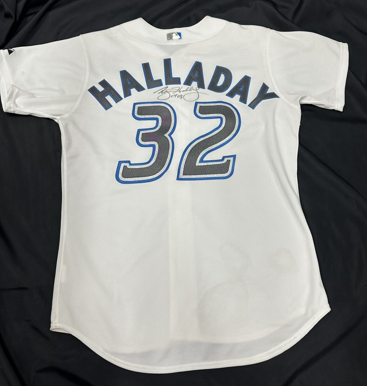 Roy Halladay CY 03 Signed Authentic Toronto Blue Jays Jersey JSA LOA