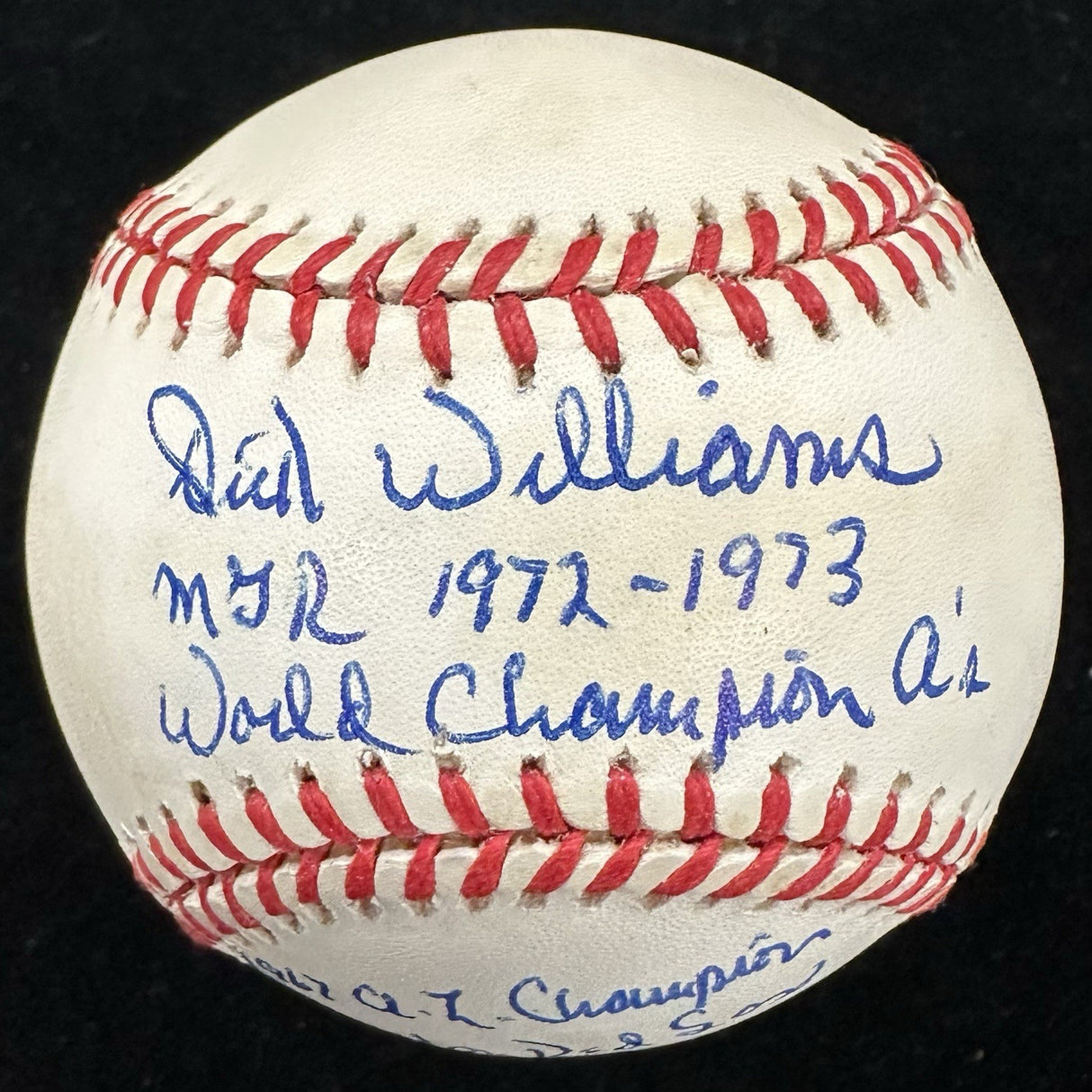 Dick Williams Signed World Series Stat Baseball PSA/DNA