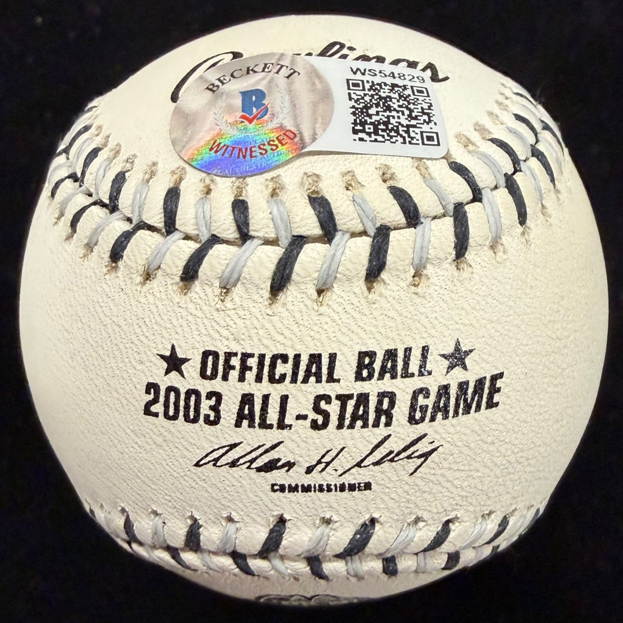 Albert Pujols Signed 2003 All Star Game Logo Baseball Beckett Witness Holo Only