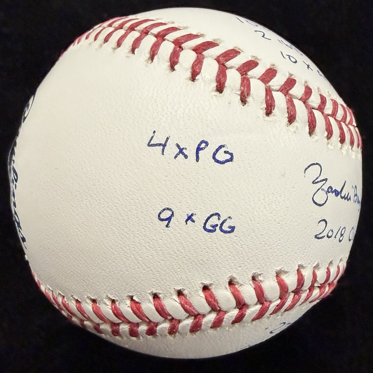 Yadier Molina Full Name Signed Stat Baseball Beckett Witness Holo
