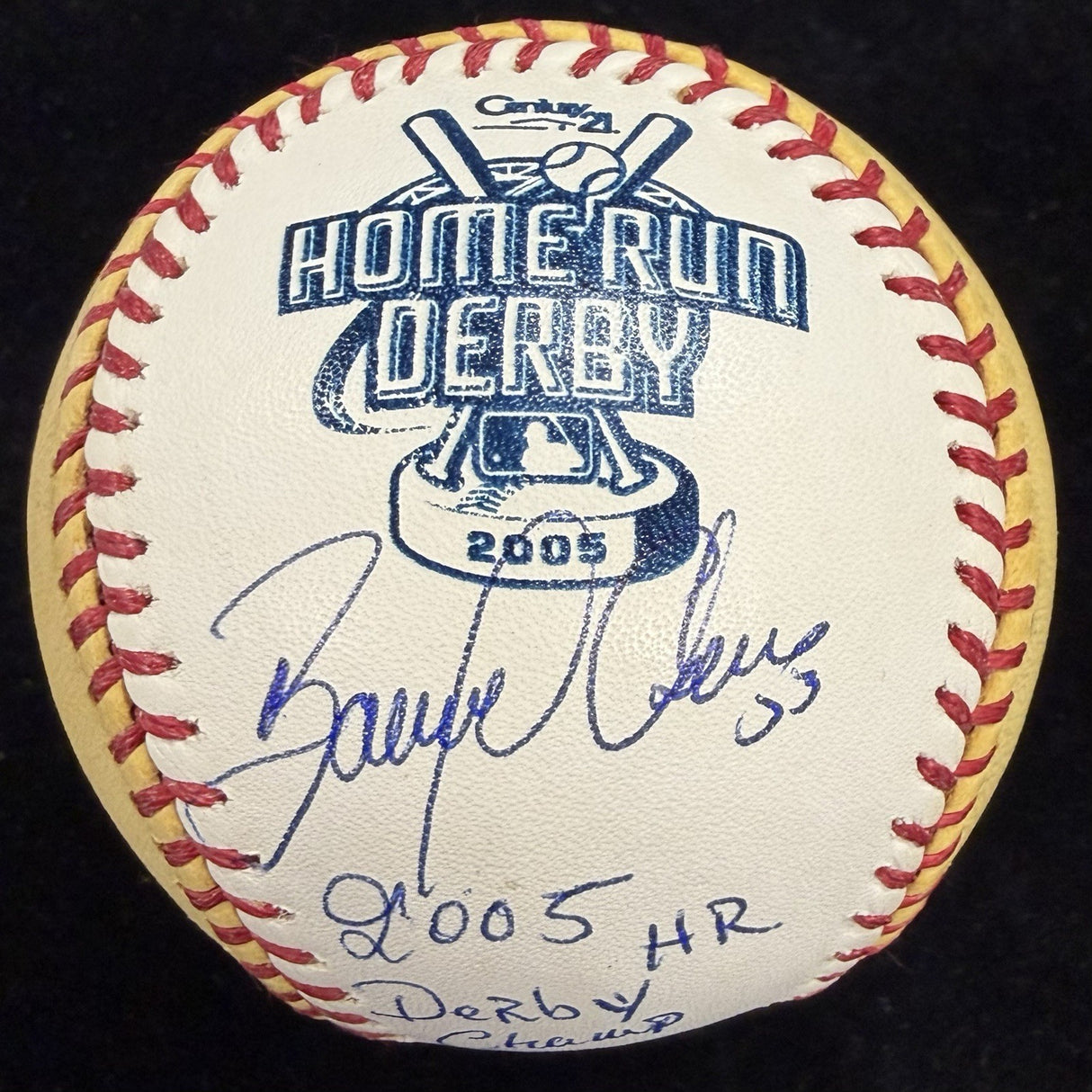 Bobby Abreu 05 HR Derby Champ Signed 2005 Home Run Derby Logo Baseball Beckett