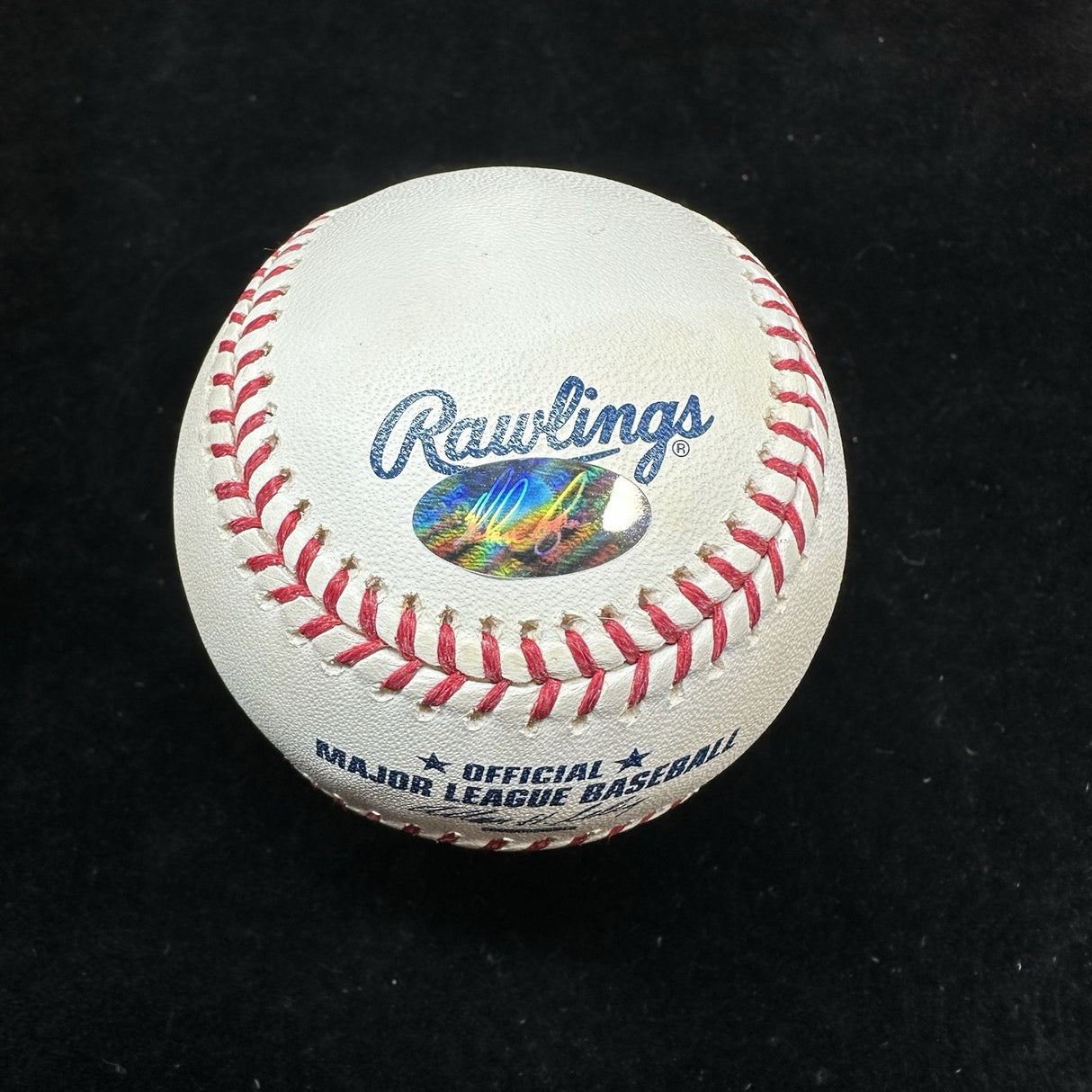 Nolan Ryan MLB Debut Signed Shea Stadium Logo Baseball Ryan Foundation Holo