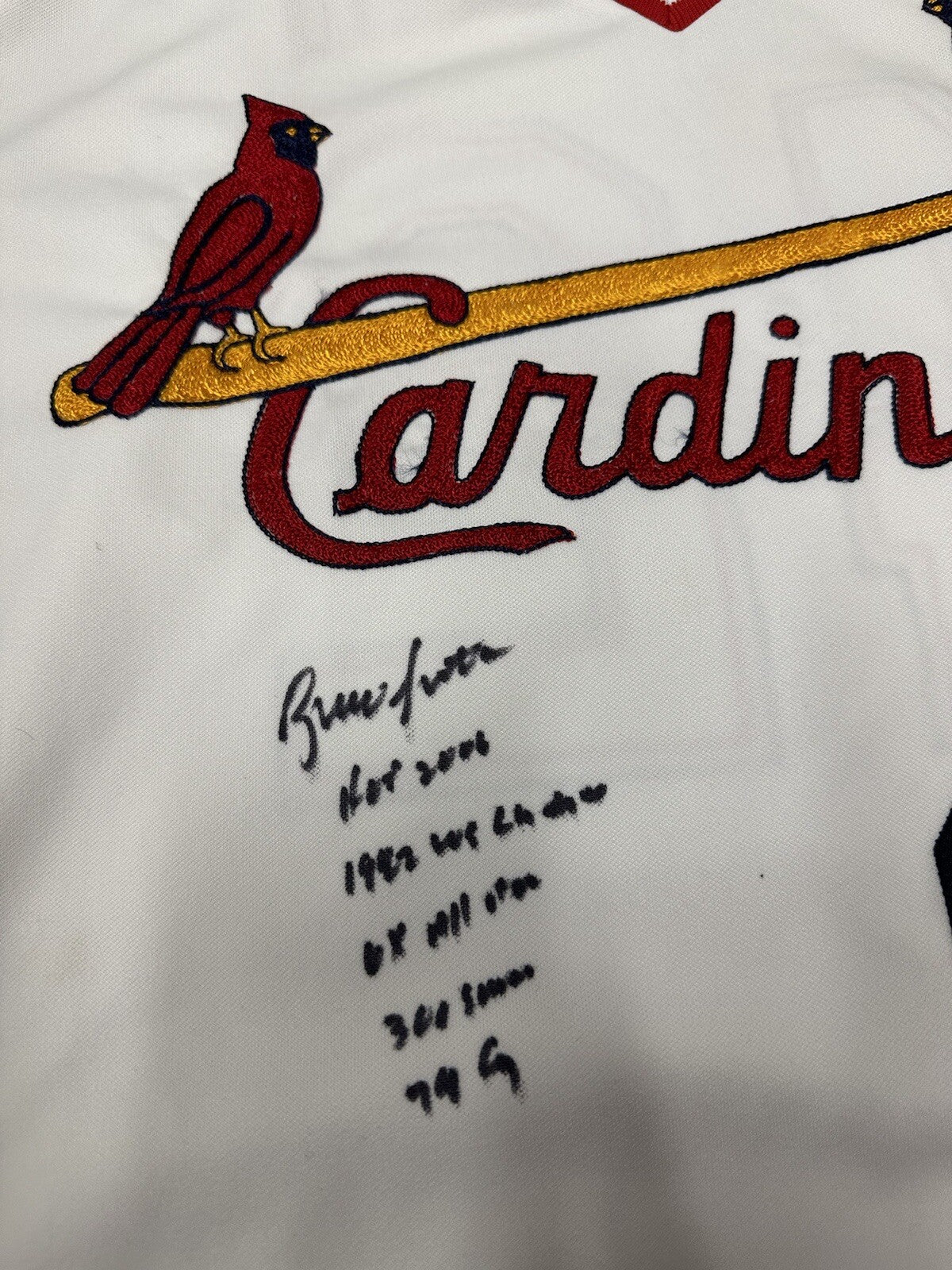 Bruce Sutter Signed Authentic Rawlings St. Louis Cardinals Stat Jersey JSA LOA