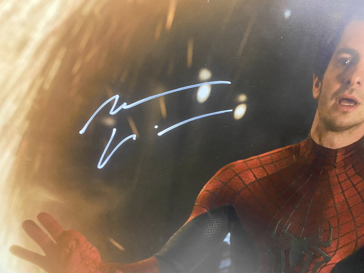 Andrew Garfield Signed Spider-Man 16x24 Photo With Quote Beckett Witness BAS MCU
