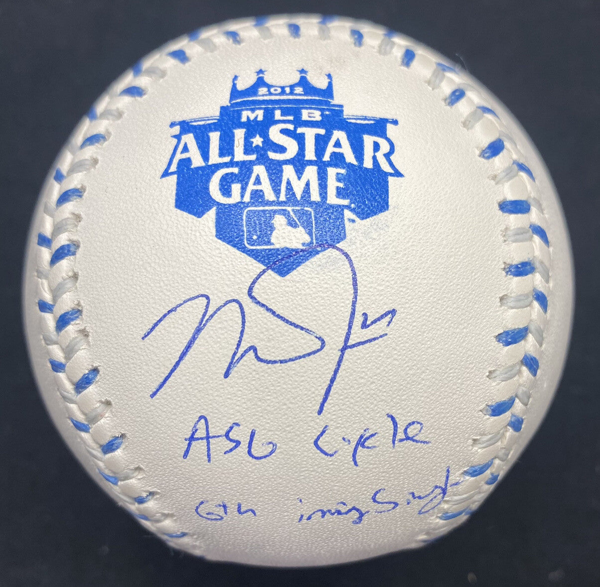 Mike Trout 2012-2015 All Star Game Cycle Set Signed Baseball Logo MLB Holo
