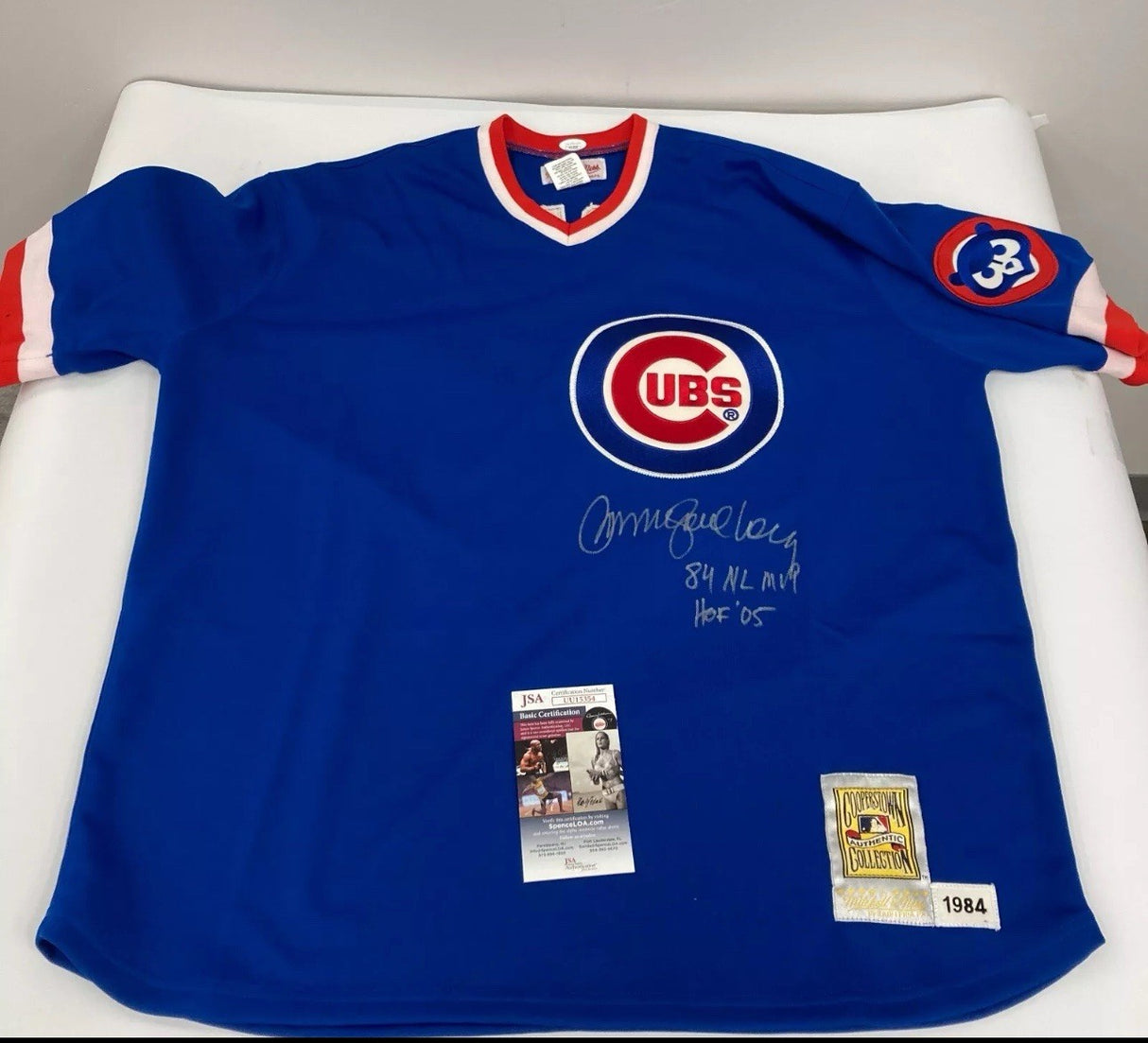 Ryne Sandberg HOF 05 MVP Signed Authentic Cubs Mitchell Ness Jersey JSA