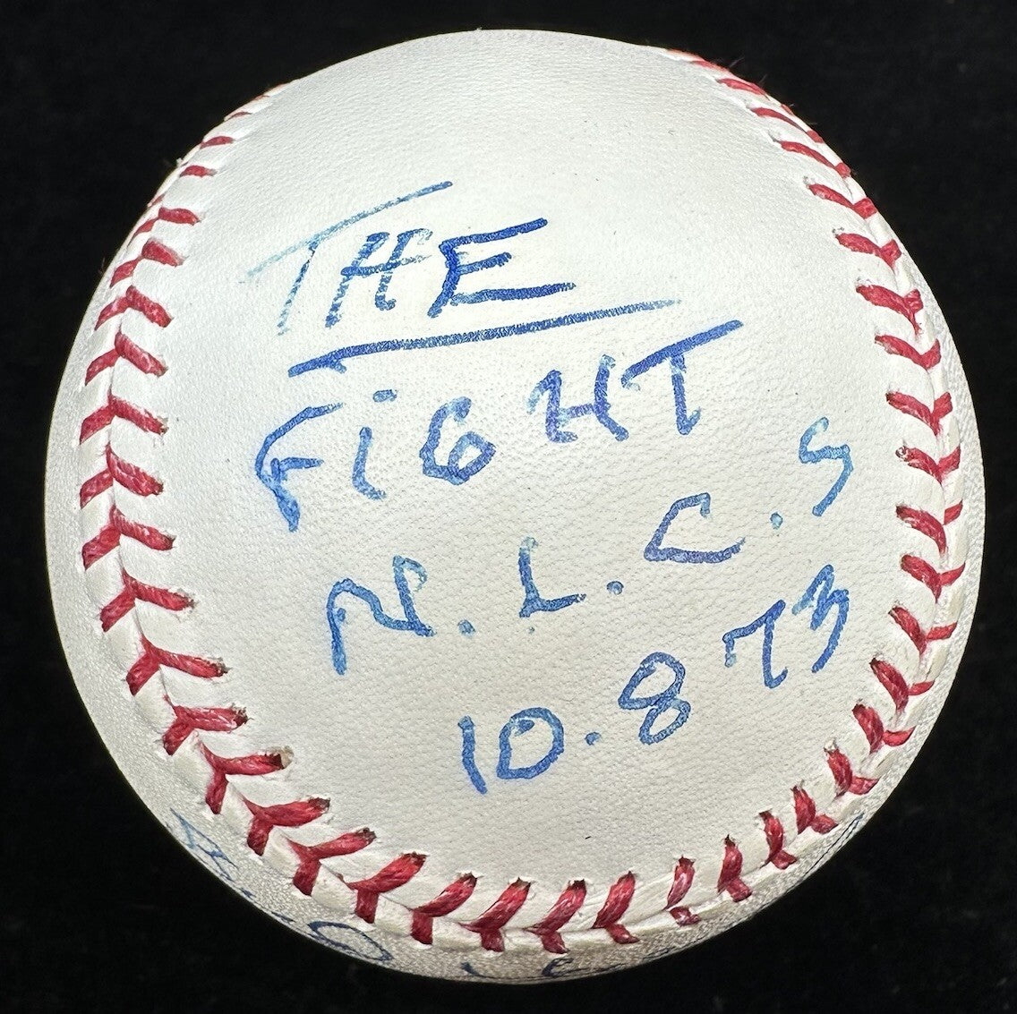 Bud Harrelson 73 NL Champs Pete Rose Fight Signed Baseball JSA