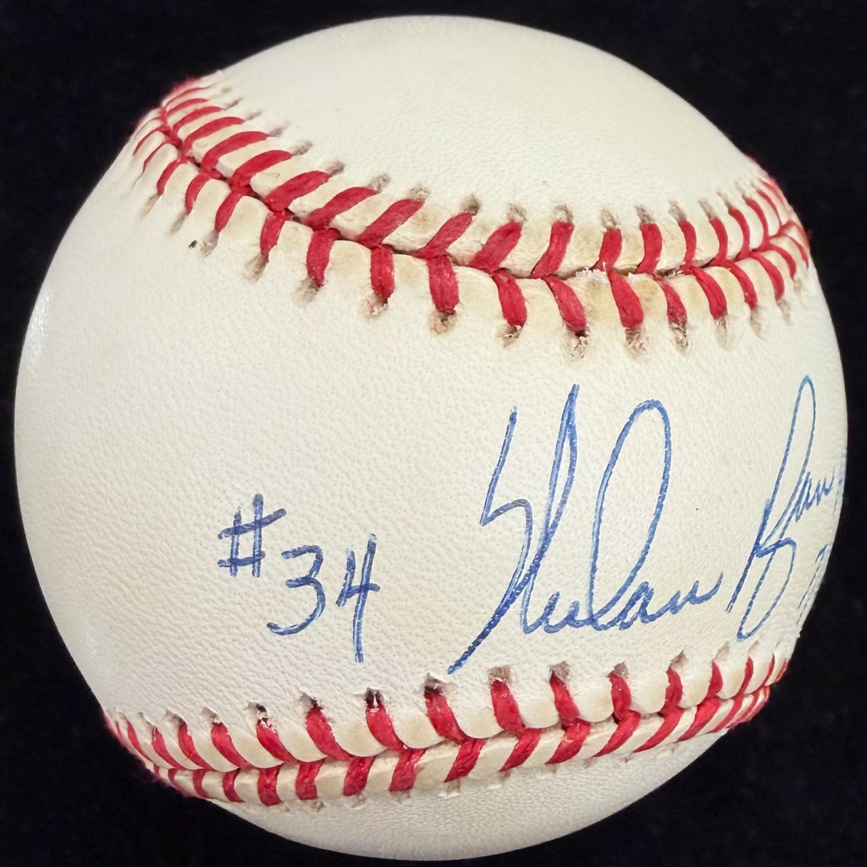 Nolan Ryan HOF 7/25/99 #34 Signed Baseball JSA