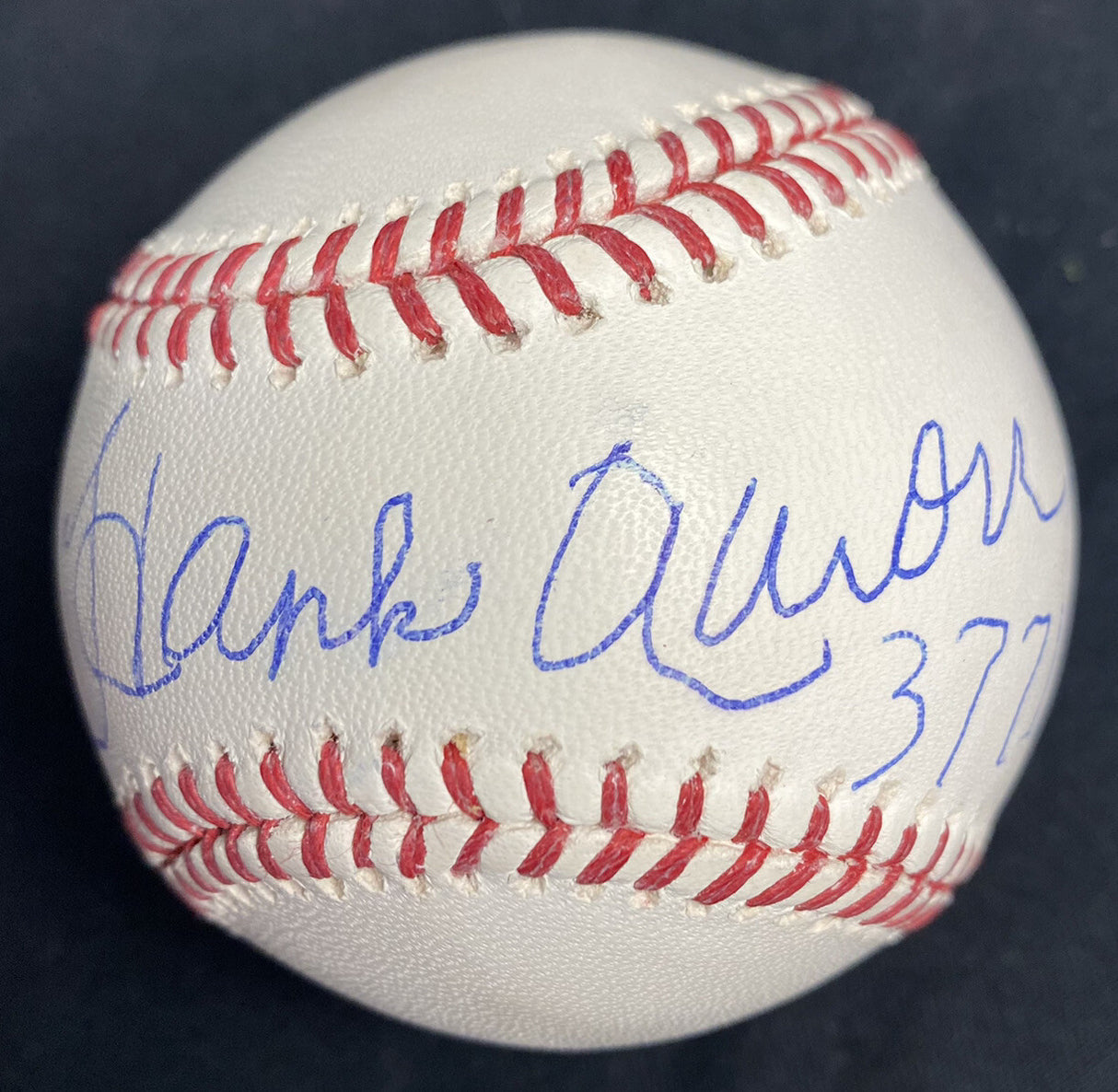 Hank Aaron 3,771 Signed Baseball Hits Steiner Sports Hologram