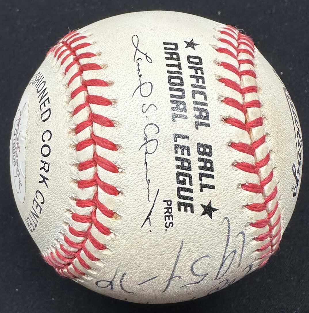 Hank Aaron HOF Home Runs Hits Signed Stat Baseball JSA LOA