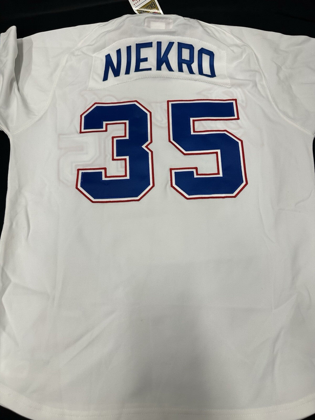 Phil Niekro Stat Signed Braves Mitchell & Ness Jersey JSA