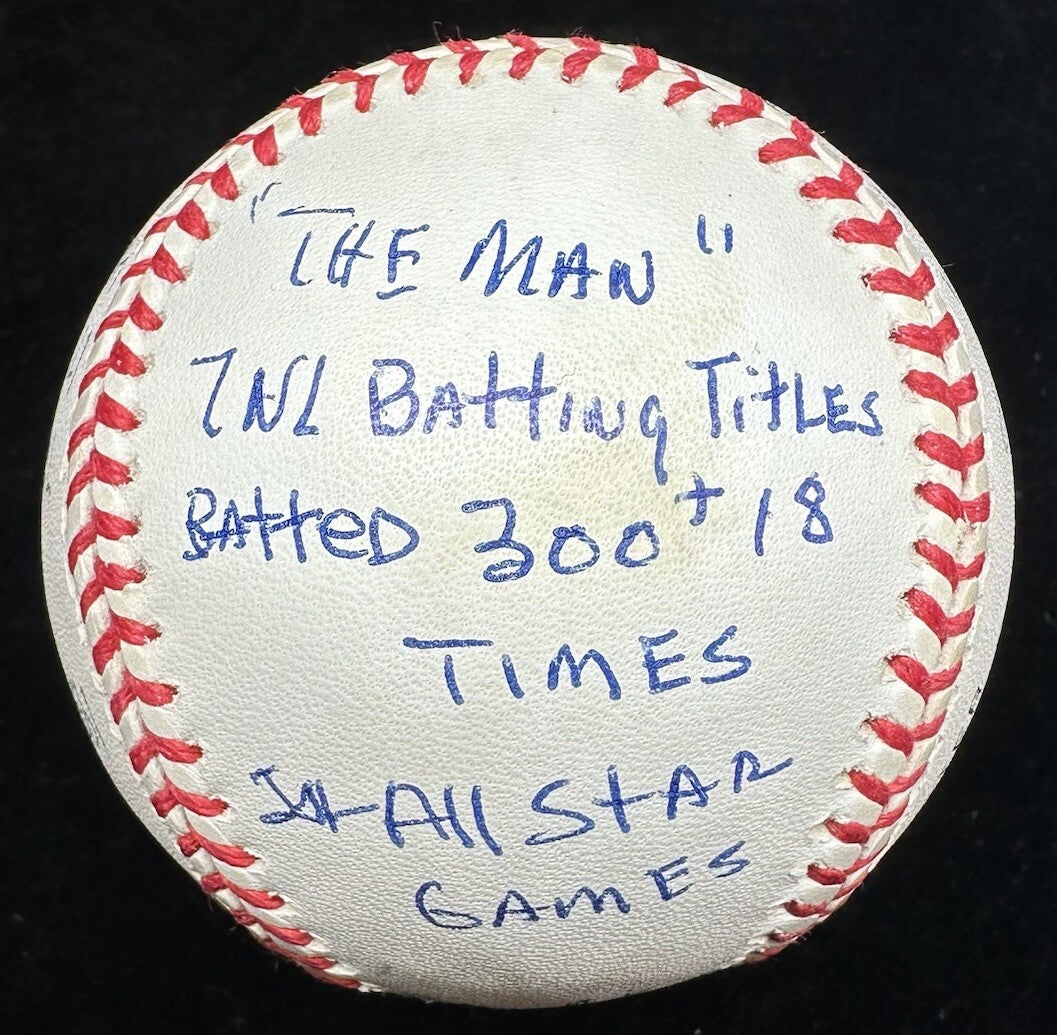 Stan Musial HOF MVP Signed RJ Stat Baseball Reggie Jackson Hologram