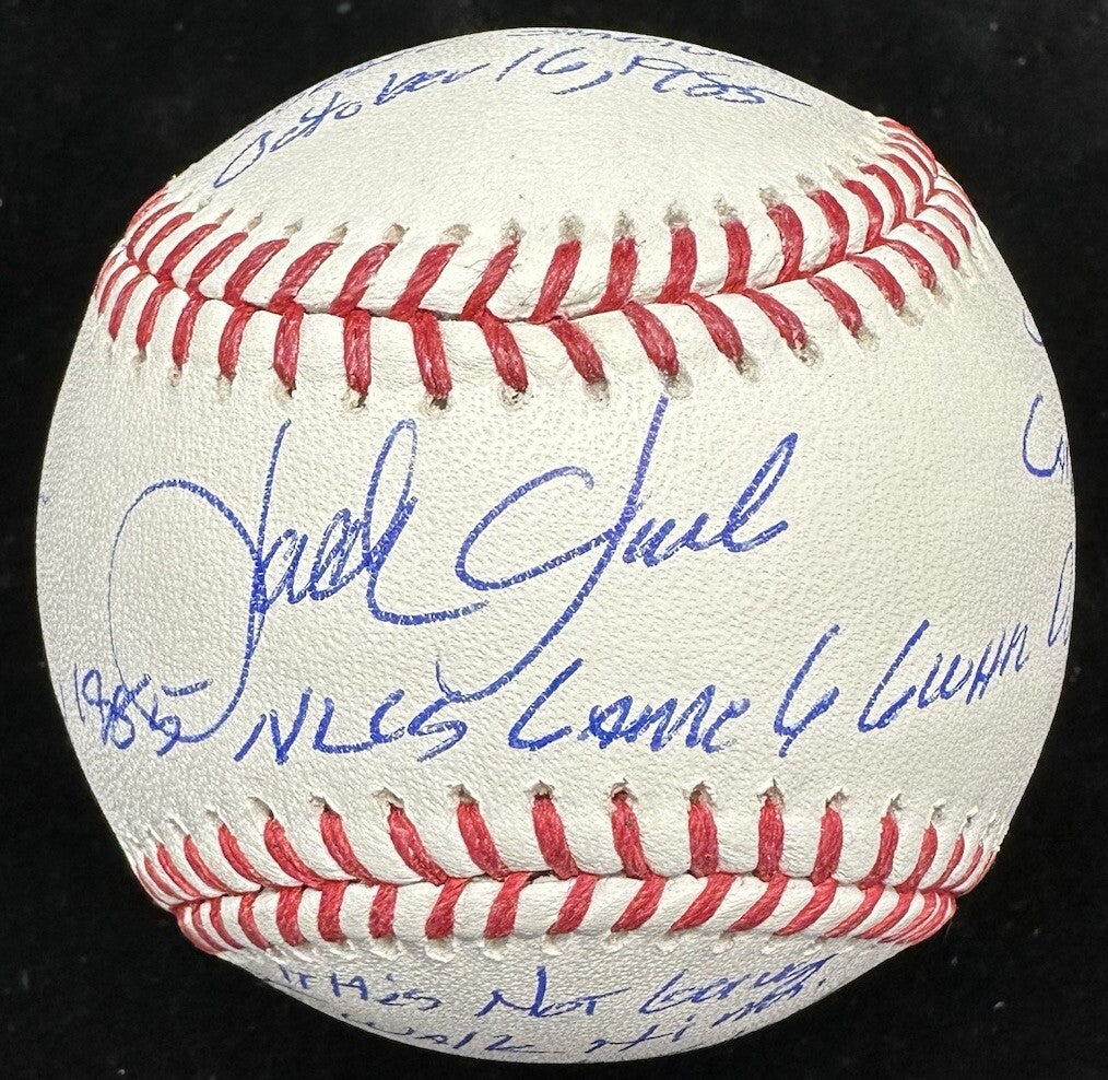 Jack Clark 1985 NLCS Game 6 Signed Story Stat Baseball Beckett Witness Holo