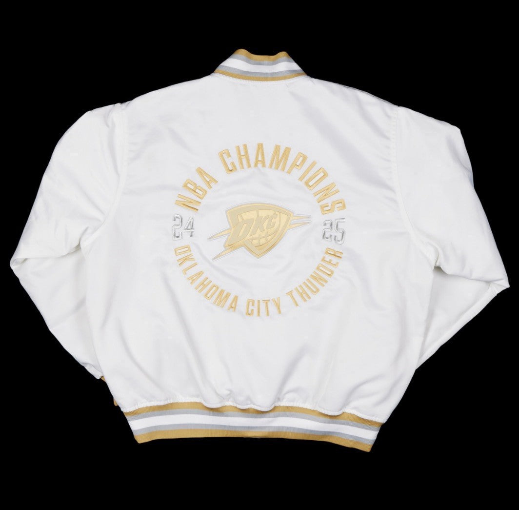 Alex Caruso Game Worn Ring Ceremony Warm Up Jacket Thunder NBA Champs