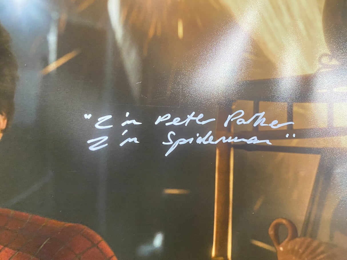 Andrew Garfield Signed Spider-Man 16x24 Photo With Quote Beckett Witness BAS MCU