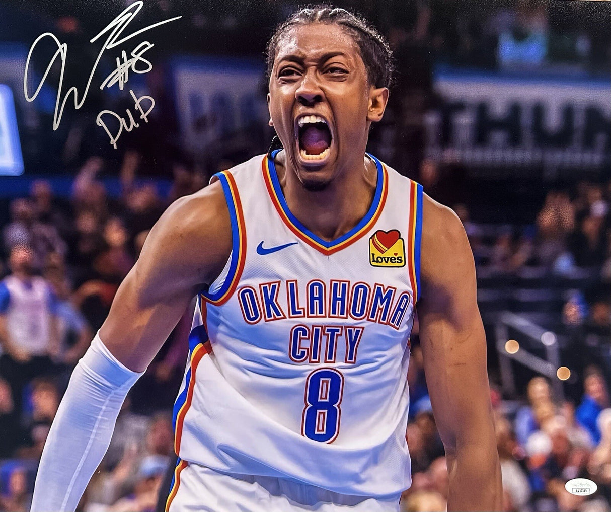 Jalen Williams “Dub” Signed Thunder 16x20 Photo JSA
