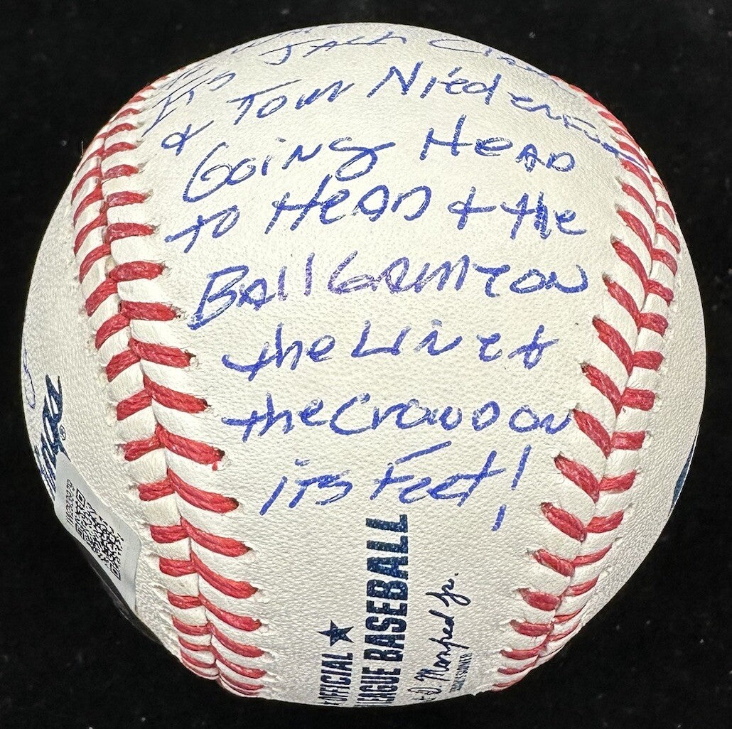 Jack Clark 1985 NLCS Game 6 Signed Story Stat Baseball Beckett Witness Holo