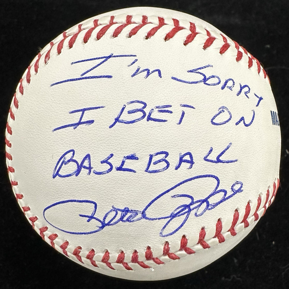 Pete Rose I’m Sorry I Bet On Baseball Signed Baseball JSA