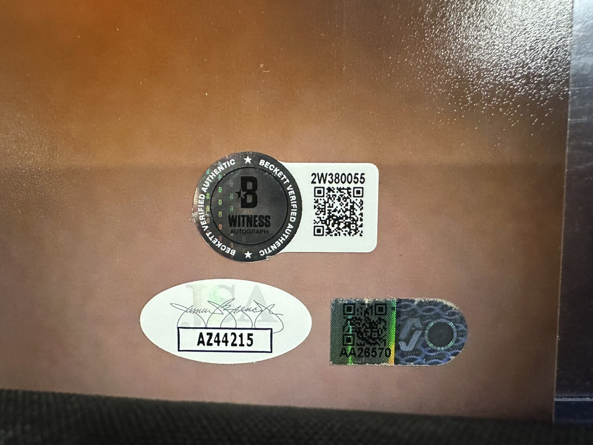 Nolan Ryan Bo Jackson Dual-Signed Bloody Lip 16x20 Photo JSA Beckett