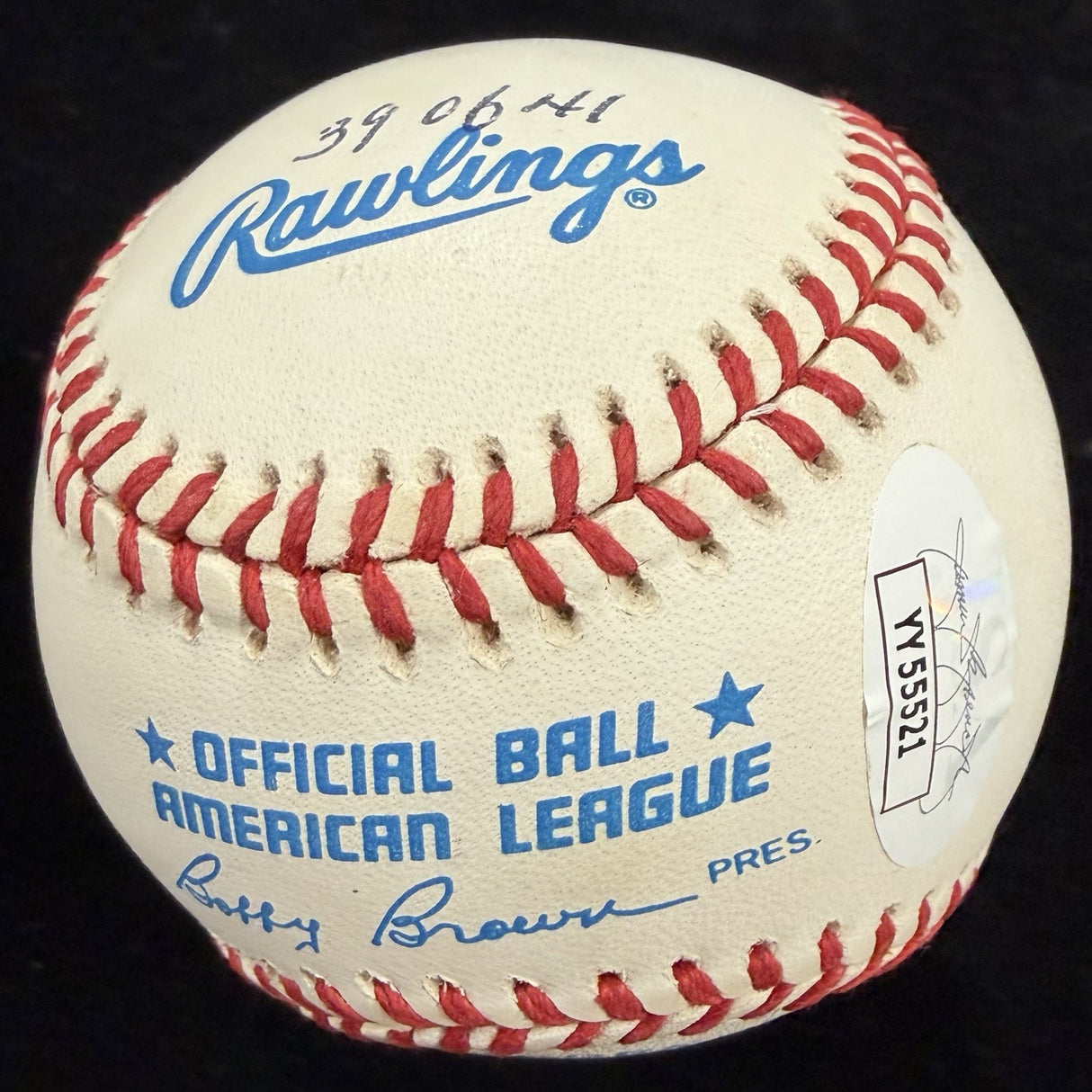 Joe DiMaggio Yankee Clipper Nickname Signed Rawlings OAL Baseball JSA LOA