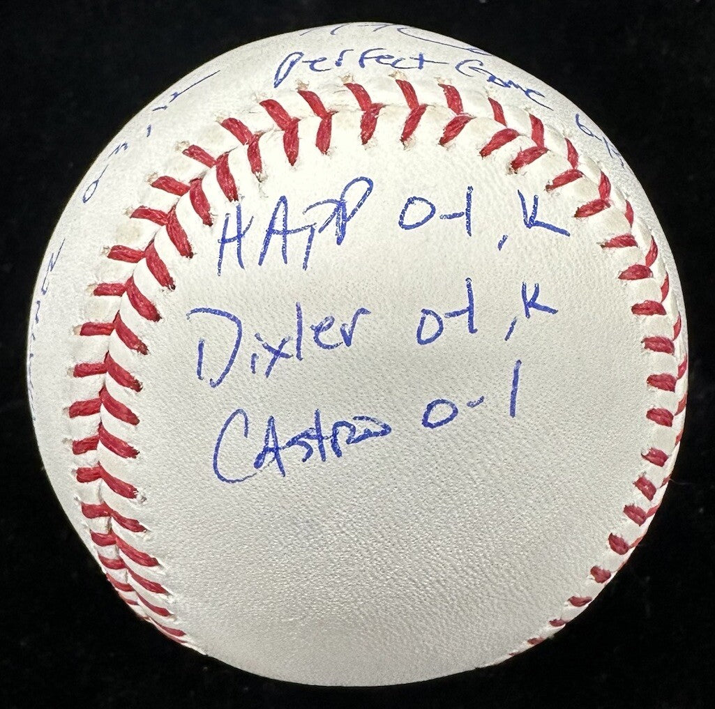 Matt Cain Perfect Game 6-13-12 Signed Stat Baseball MLB Holo