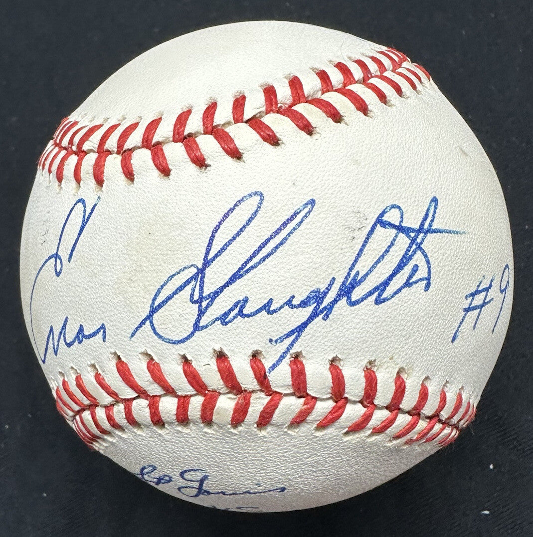 Enos Slaughter 1946 World Series St. Louis Boston Signed Baseball JSA