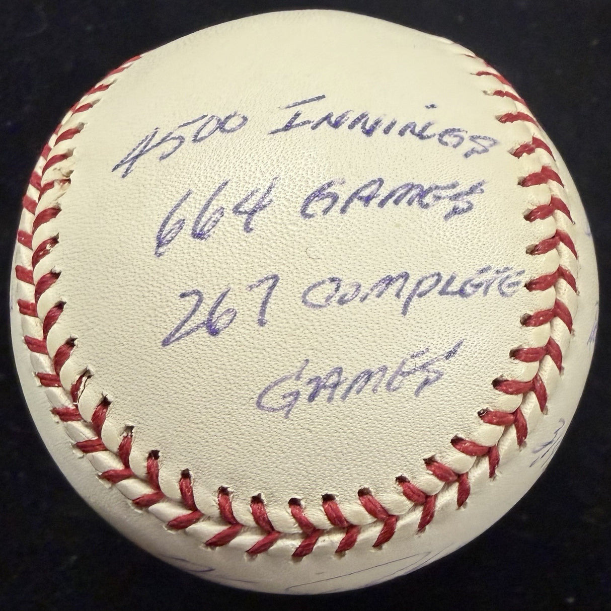Fergie Jenkins Signed Reggie Jackson Stat Baseball Complete Box Bag Cert