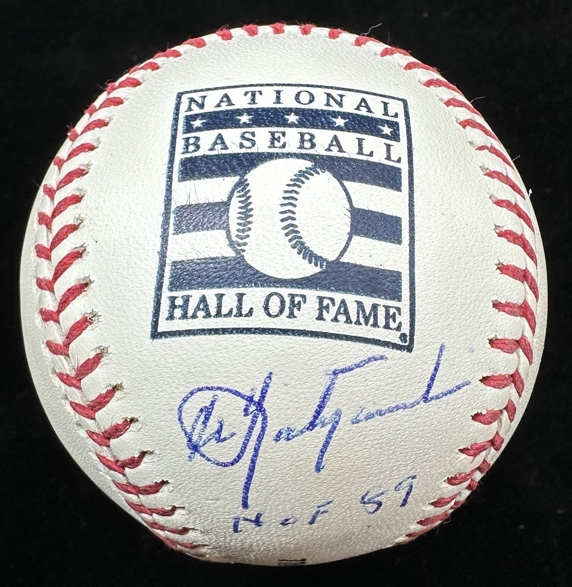 Carl Yastrzemski HOF 89 Signed Hall Of Fame Logo Baseball JSA