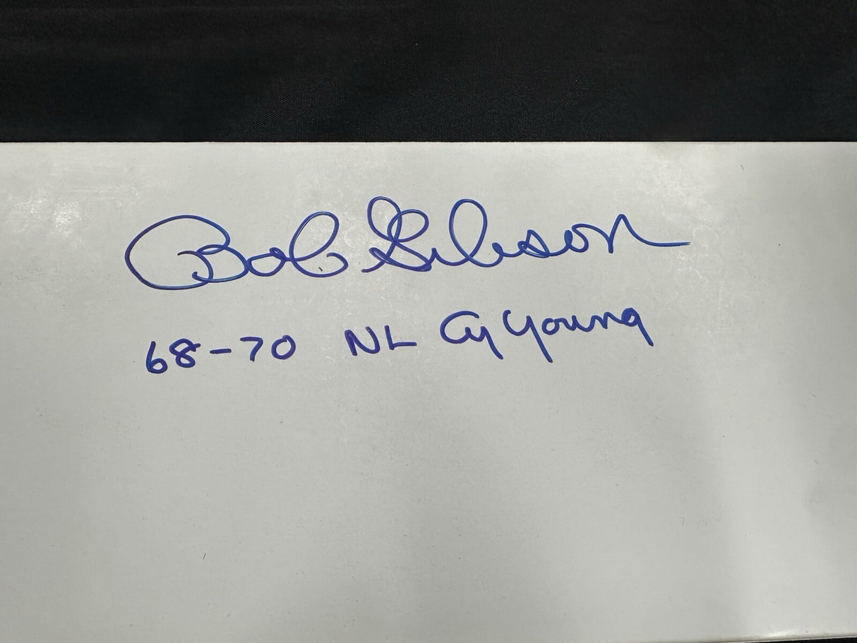 Bob Gibson Signed Authentic Cardinals Schutt Pitching Rubber JSA