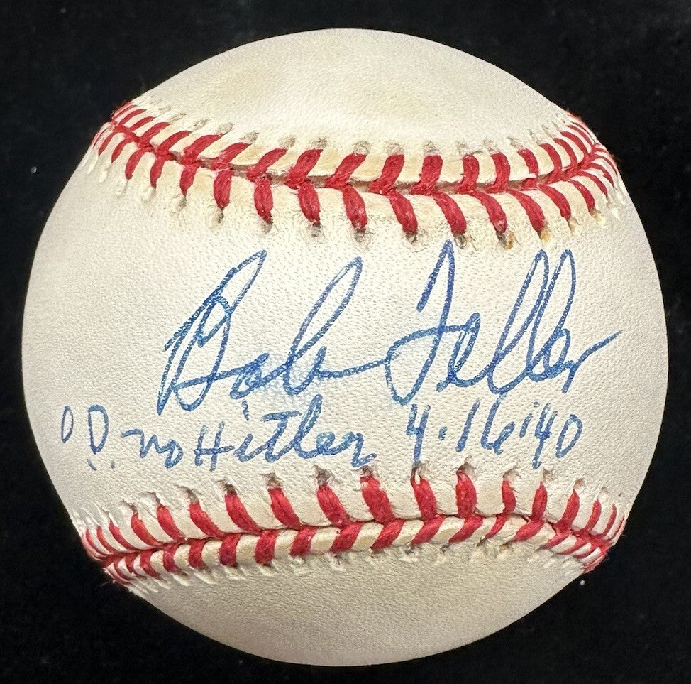 Bob Feller Opening Day No Hitter 4-16-40 Signed Baseball Beckett BAS