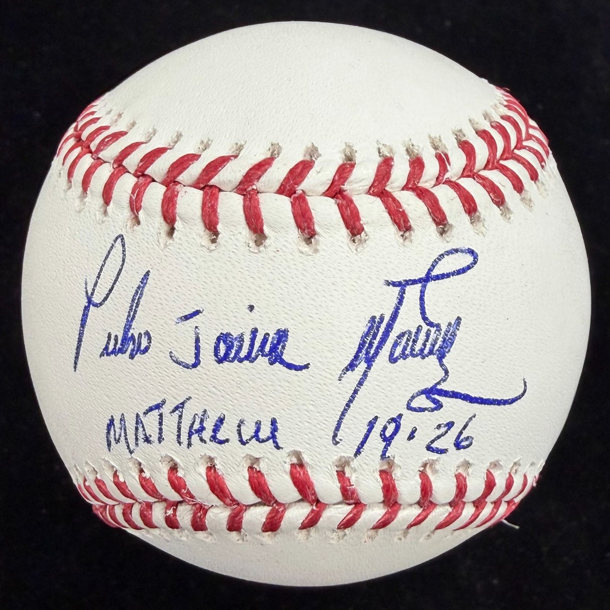 Pedro Jaime Martinez Matthew 19:26 Signed Full Name Baseball MLB Holo