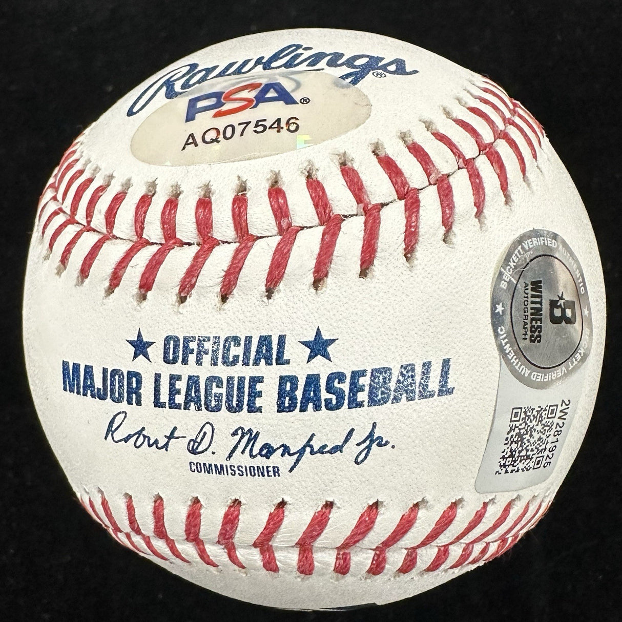 Robin Yount HOF MVP Signed Stat Baseball PSA Beckett Holograms