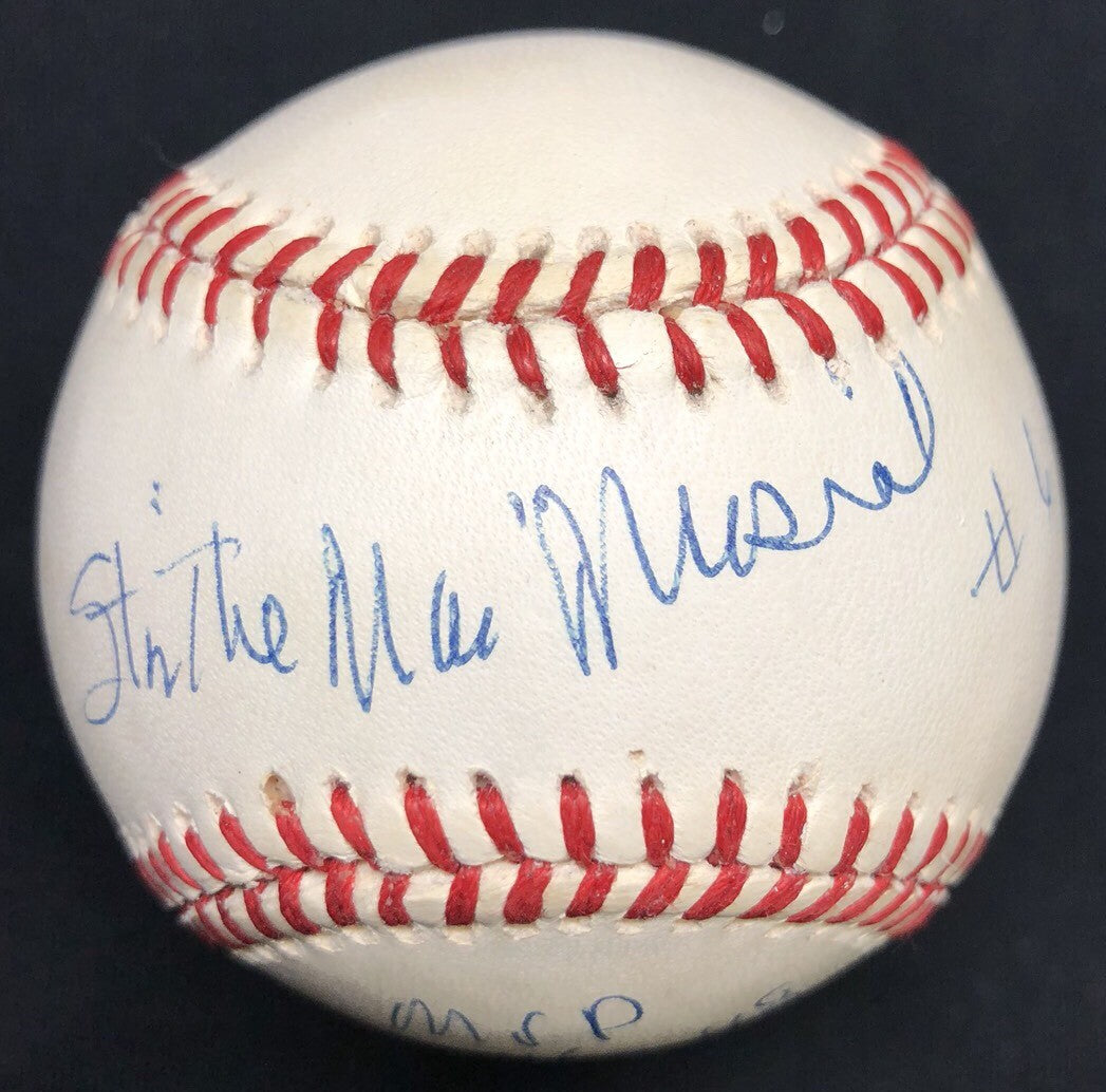 Stan “The Man” Musial #6 HOF MVP Batting Titles Stat Signed Baseball PSA/DNA
