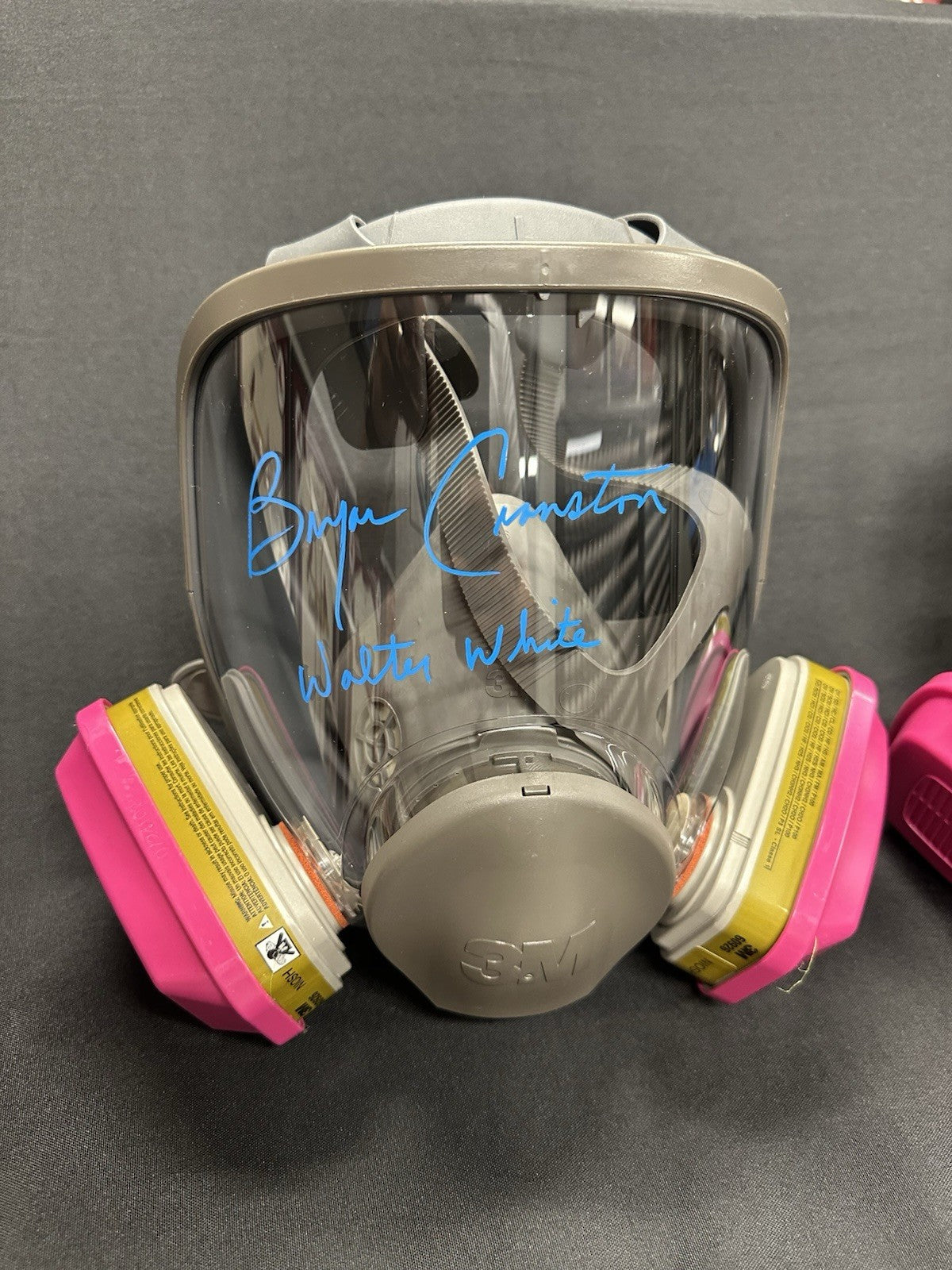 Bryan Cranston Aaron Paul Signed Breaking Bad Mask Set SWAU Holo
